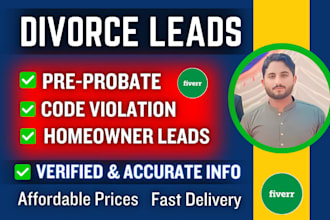 give divorce leads for real estate business with skip tracing
