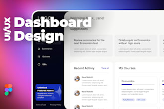 create professional saas, CRM, and dashboard UI UX design in figma prototype