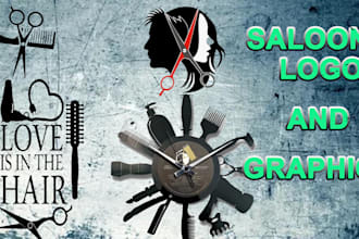 design surprising barber shop ,  beauty salon and wigs logo