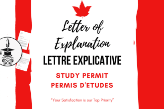 write professional letters of explanation for canada student visa english,french