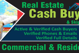 provide cash buyer leads with skip tracing for real estate