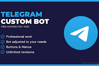 make a professional custom coded telegram bot