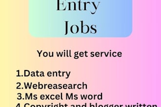 do service in data entry and file convert