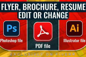 editing or fix flyer, brochure or resume design