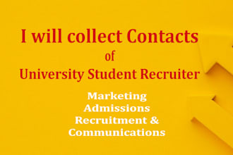 collect leads of university student recruiter