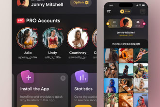 build social media app, dating app,video chat app, live chat app, dating website