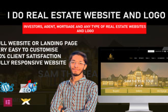 design real estate investor website and real estate logo