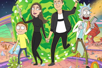 draw you in rick and morty style