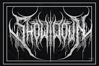 make style technical death metal logo for your brand