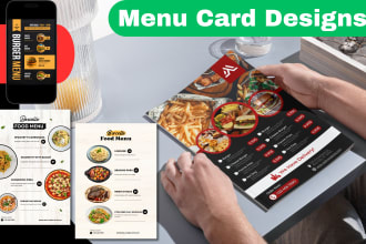 create professional restaurant bar food menu card  flyer design digital design