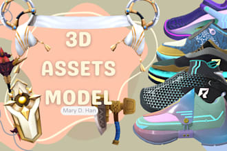 do 3d asset, item or weapon concept for game