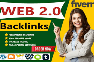 provide high quality dofollow web 2 0 manual backlinks