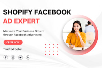 setup shopify facebook ads campaign, marketing, fb advertising, instagram ads