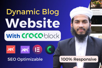 copy redesign website, with crocoblock elementor astra pro,