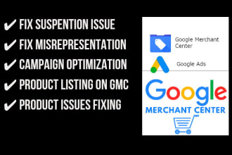 fix google merchant suspension issue fix misrepresentation create ads campaign