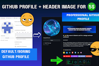 create a stunning github profile page and custom header image for you