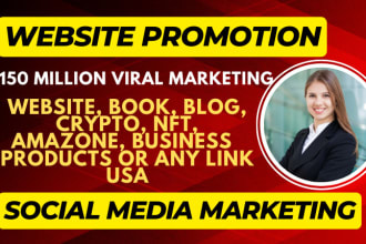 promote your website, book, crypto or any link social media