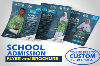design professional school admission flyer