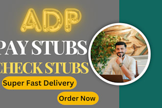 create adp pay stubs, check stubs, payroll wage, earning statement