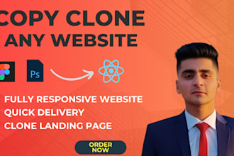 copy clone website or landing page using html, css, js, bootstrap and reactjs