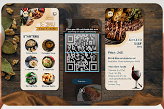 generate qr scan digital menu for restaurants, bar or cafes