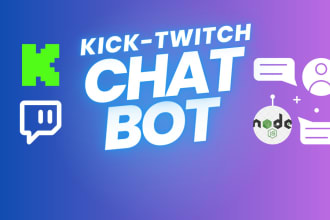 create twitch, kick custom chat bot from js