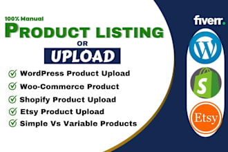 add or product upload on your woocommerce shopify etsy and any ecommerce store