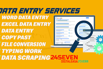 do data entry lead generation work retyping images into PDF
