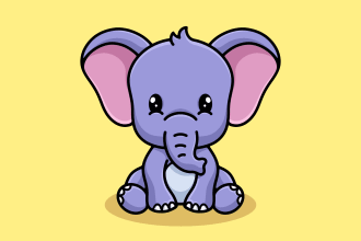draw cute 2d cartoon characters, animal, objects, stickers