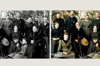 restore, colorize black and white photo
