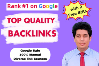create high quality white hat seo manual backlinks for google website ranking