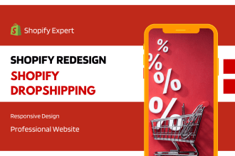 create shopify dropshipping store or redesign shopify site
