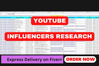 find out best youtube influencers email leads and outreach campaign
