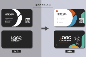 design, redesign, modify, update, your business card