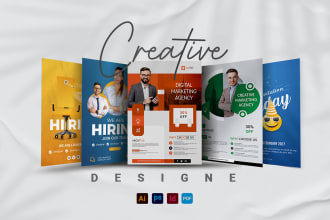 do urgent flyer, one pager, leaflet, poster, dl flyer, door hanger, or postcard