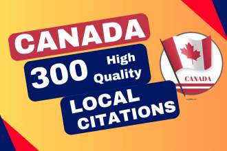 do 300 canada local citations and directory submission