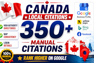 do 350 canada local citations and directory submission