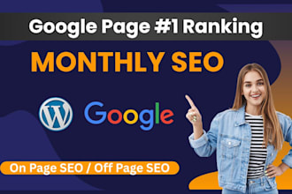 provide monthly SEO service for google top ranking