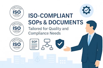 write sops, policies, and procedures aligned with iso standards