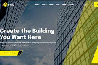 design construction website, remodeling, plumbing wordpress website