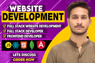 do full stack website development as full stack developer, mern stack developer