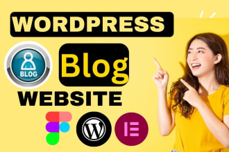 create a wordpress blogs page website design with elementor