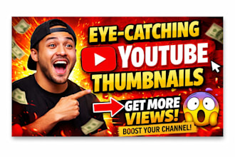 do attractive,effective,eye catching thumbnail design in 2 hours