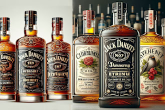 do label for vodka, rum, whiskey, gin, wine, liquor, tequila