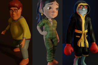 do 3d character modeling optimized for games and production