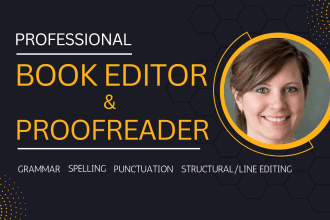 proofread, edit, grammar check and spell check english document