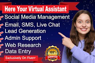 social media management, virtual assistant, cold emailing