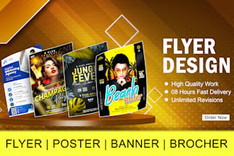 professional business, event, party flyer design in 12 hours