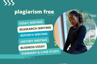 do research and summary writing, case study writing, reports, and proposals