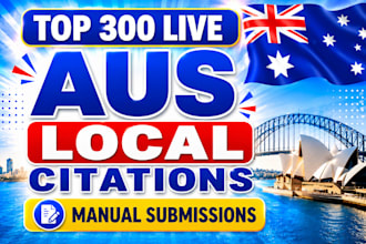 build 300 australia local citations and directory submission